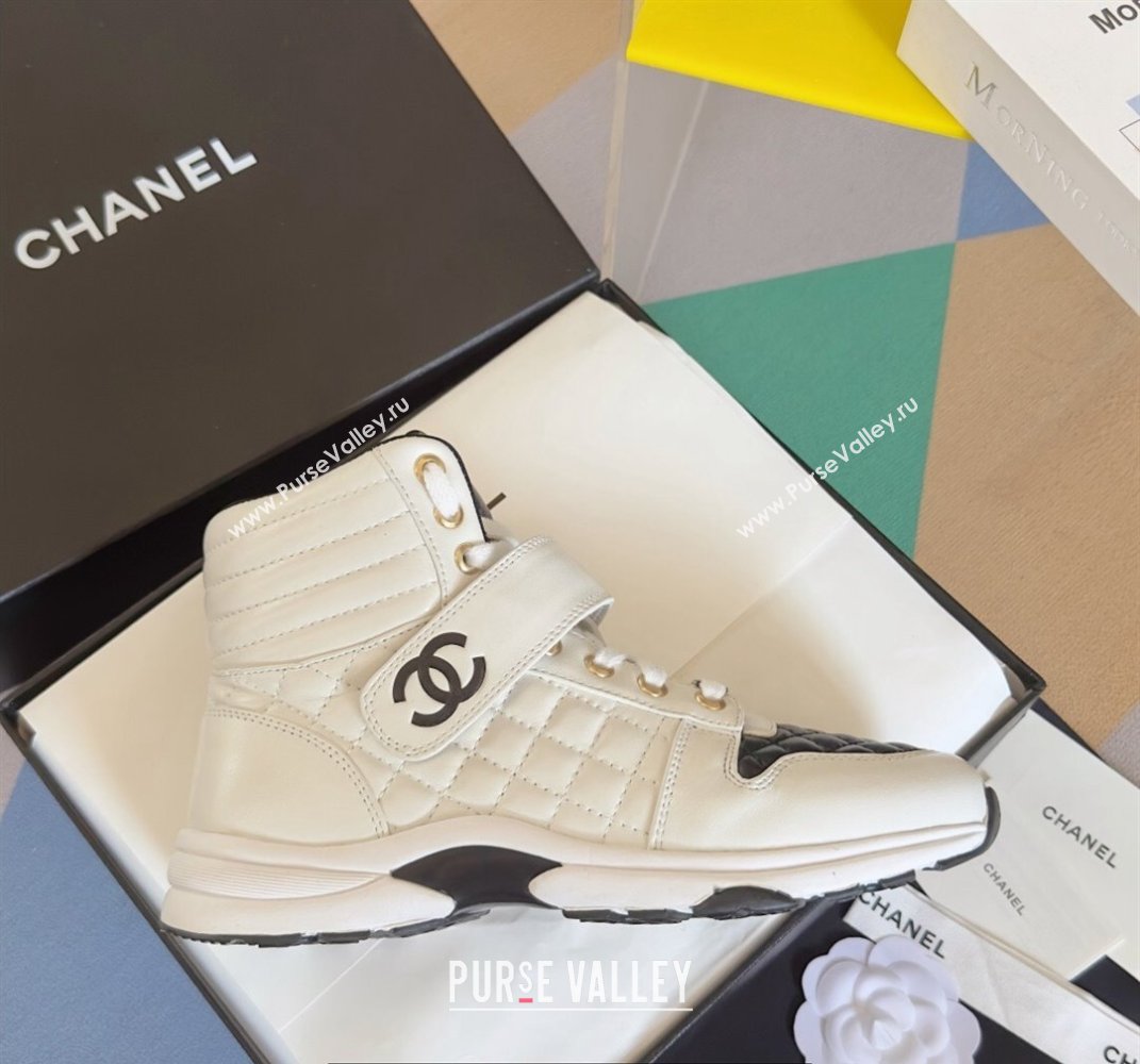 Chanel Quilting CC Logo High-top Sneakers Top Quality 04 2024 (guoran-240305g04)