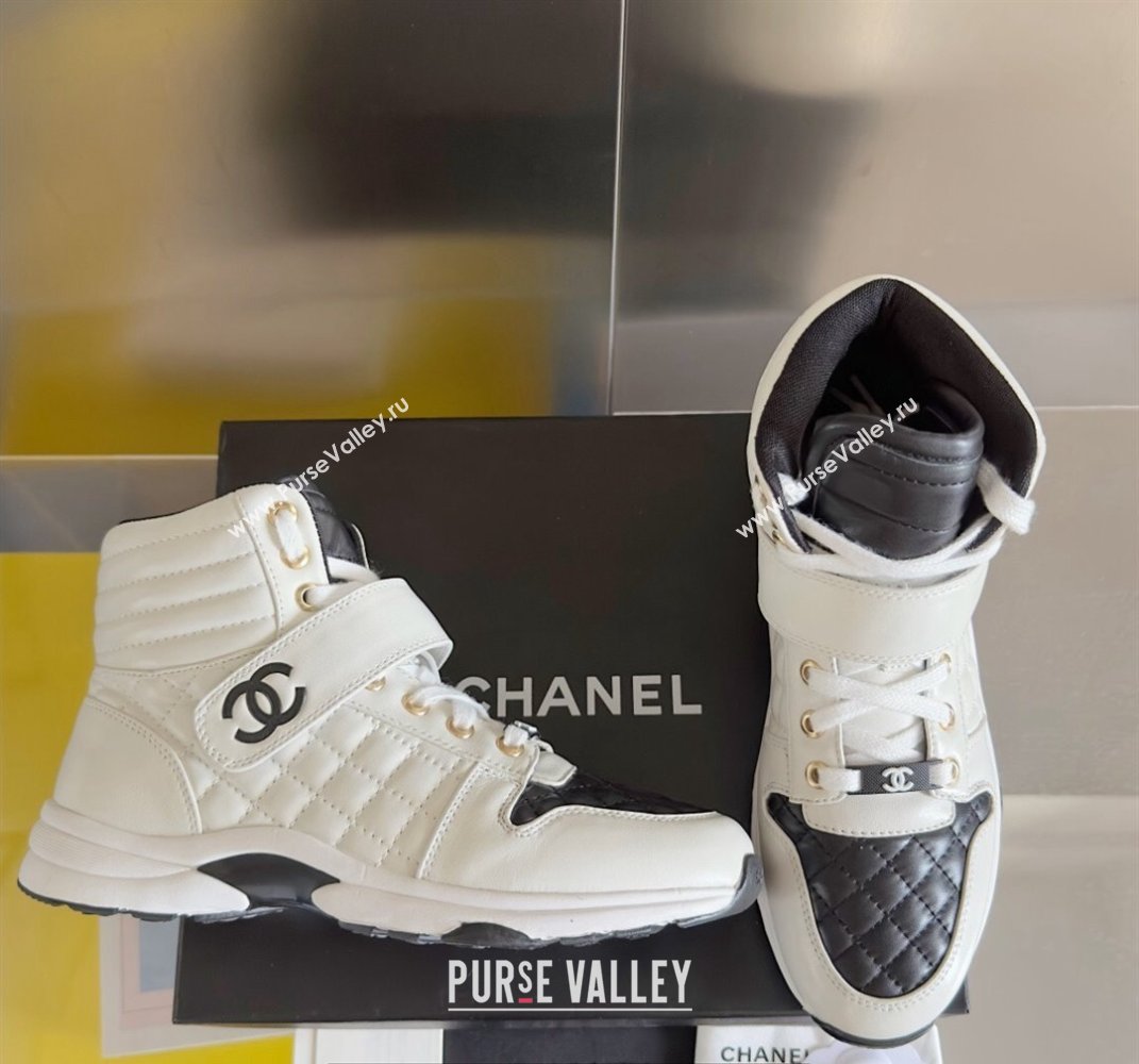 Chanel Quilting CC Logo High-top Sneakers Top Quality 04 2024 (guoran-240305g04)