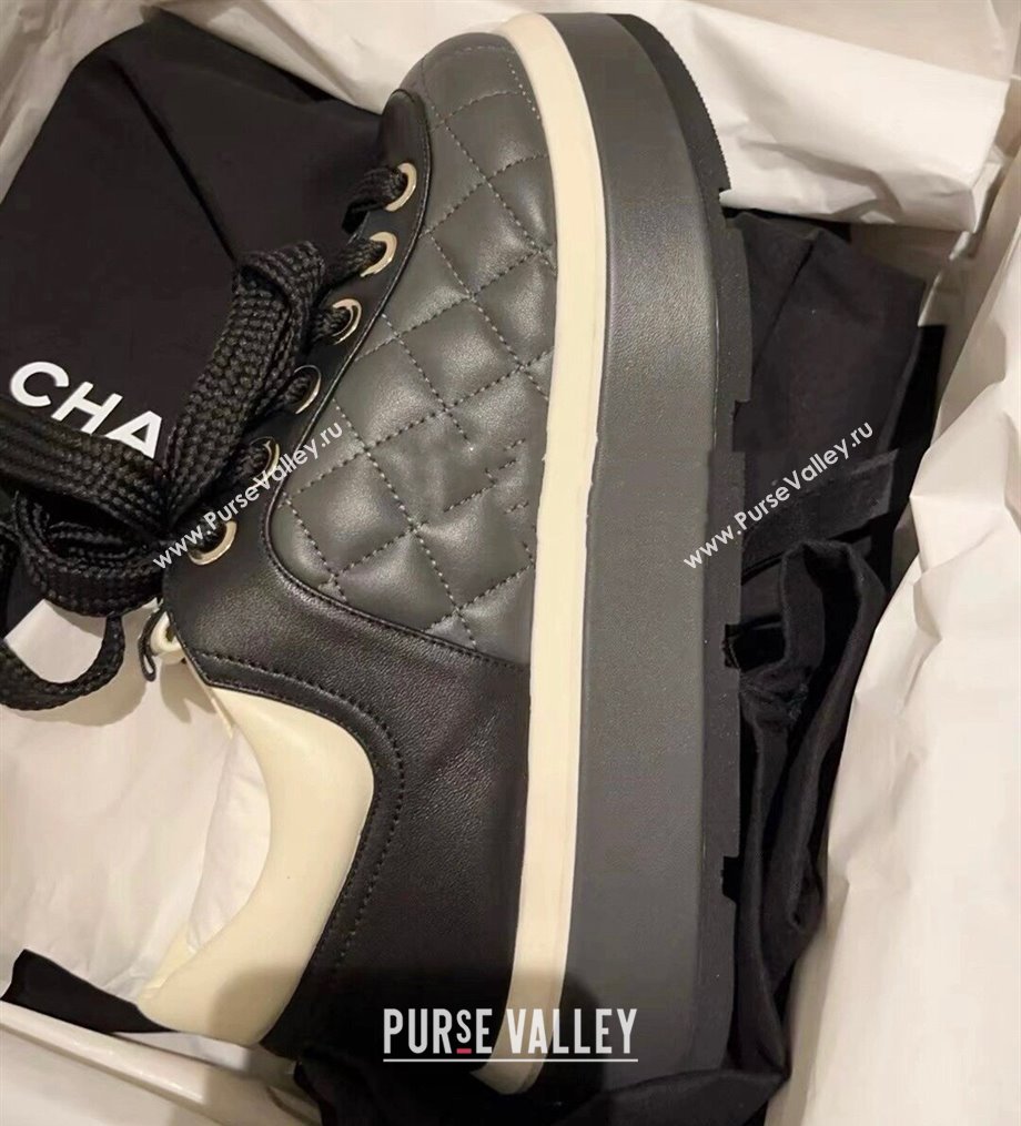 Chanel Quilting Platform Sneakers Black 2024 (xo-24030508)