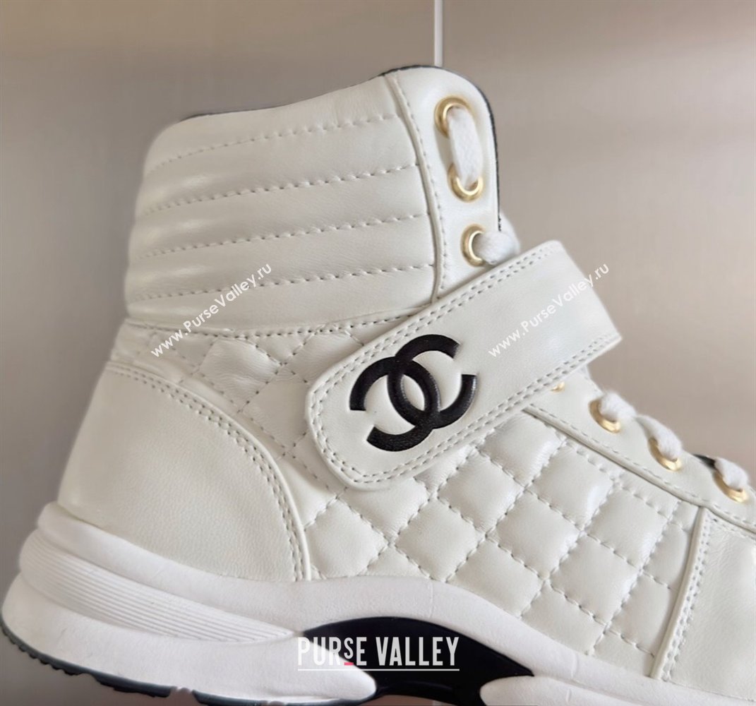 Chanel Quilting CC Logo High-top Sneakers Top Quality 04 2024 (guoran-240305g04)