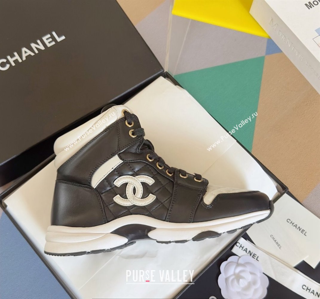 Chanel Quilting CC Logo High-top Sneakers Top Quality 05 2024 (guoran-240305g05)