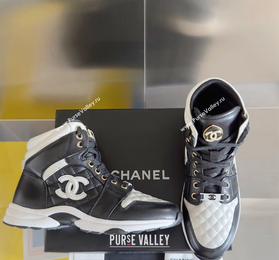 Chanel Quilting CC Logo High-top Sneakers Top Quality 05 2024 (guoran-240305g05)