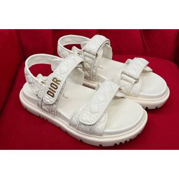 Dior DiorAct Sandals in White Quilted Cannage Calfskin 2024 (kaola-24030684)