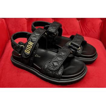 Dior DiorAct Sandals in Black Quilted Cannage Calfskin 2024 (kaola-24030683)