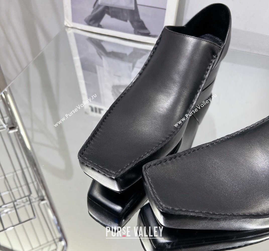 Balenciaga Romeo Women/Men Mules in black calfskin Black 2024 (kaola-24030708)