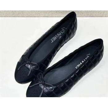 Chanel Lambskin, Embroidery & Grosgrain Ballet flats G45591 Black 2024 (kaola-24030668)