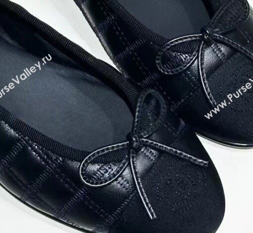 Chanel Lambskin, Embroidery & Grosgrain Ballet flats G45591 Black 2024 (kaola-24030668)