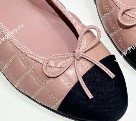 Chanel Lambskin, Embroidery & Grosgrain Ballet flats G45591 Pink 2024 (kaola-24030670)