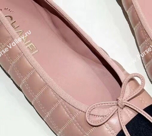 Chanel Lambskin, Embroidery & Grosgrain Ballet flats G45591 Pink 2024 (kaola-24030670)