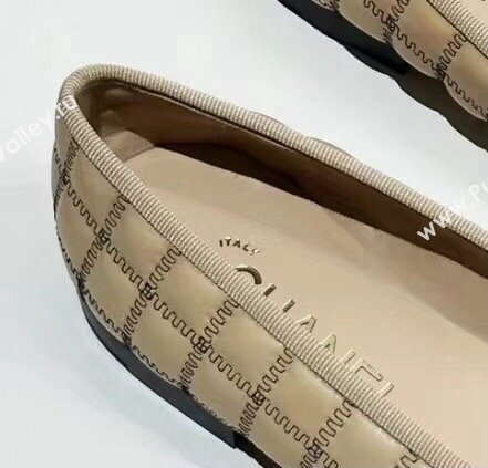 Chanel Lambskin, Embroidery & Grosgrain Ballet flats G45591 Beige 2024 (kaola-24030669)