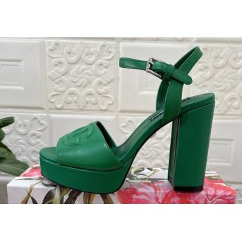 Dolce Gabbana Heel 11.5cm Calfskin platform 2.5cm sandals Green 2024 (modeng-24032904)