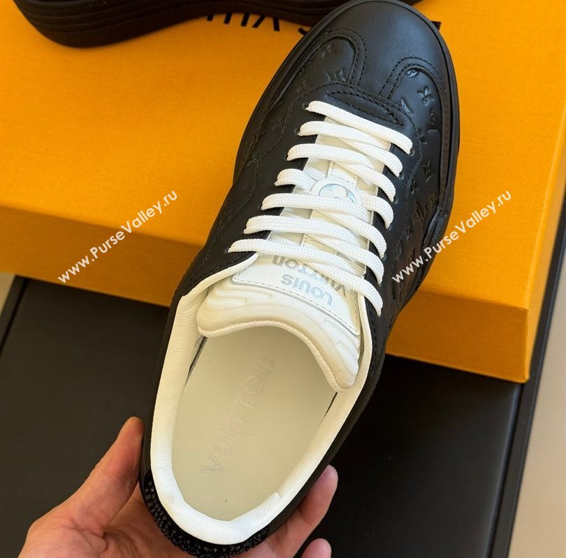 Louis Vuitton LV Groovy Platform Sneakers Monogram-debossed calf leather Black 2024 (modeng-24030615)