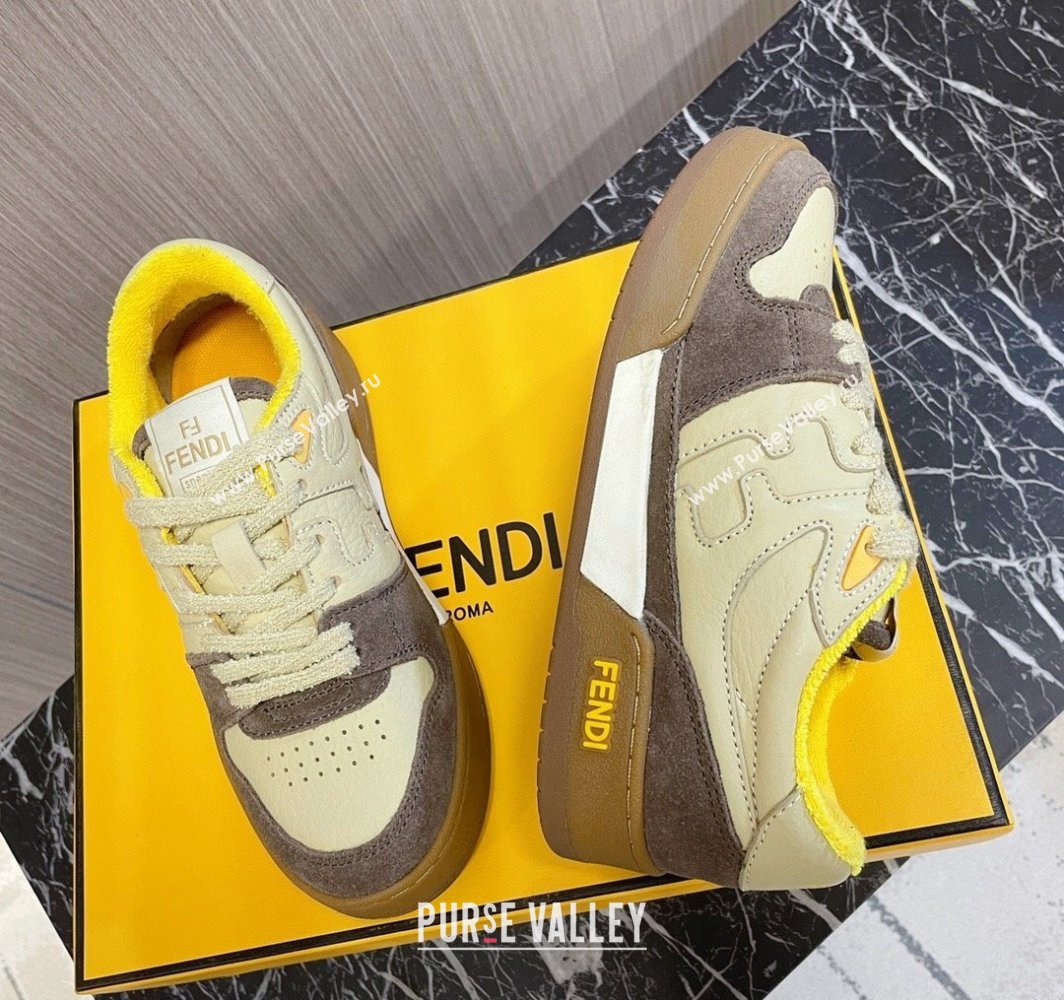 Fendi Match Leather low tops Women/Men Sneakers 01 2024 (modeng-240319f01)