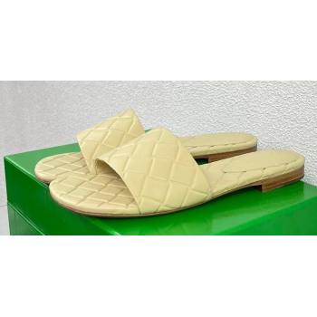 Bottega Veneta Leather Amy Flat mules with Intreccio pattern Beige 2024 (kaola-24030720)