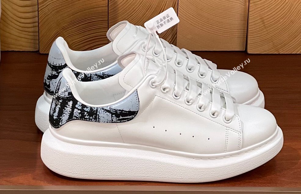 Alexander McQueen Oversized Women/Men Sneakers in Calf Leather 11 2024 (kaola-24030811)