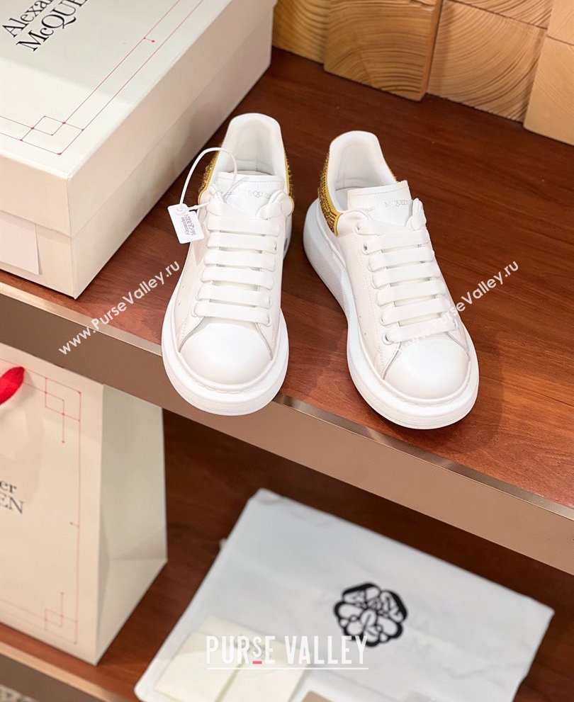 Alexander McQueen Oversized Women/Men Sneakers in Calf Leather 14 2024 (kaola-24030814)