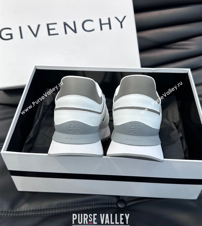 Givenchy Calfskin GIV 1 G4 Mens Sneakers White/Gray 2024 (shouhe-24030907)