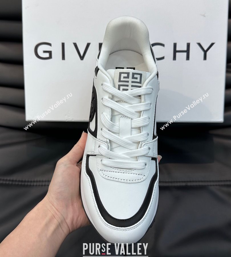 Givenchy Calfskin GIV 1 G4 Mens Sneakers White/Black 2024 (shouhe-24030906)