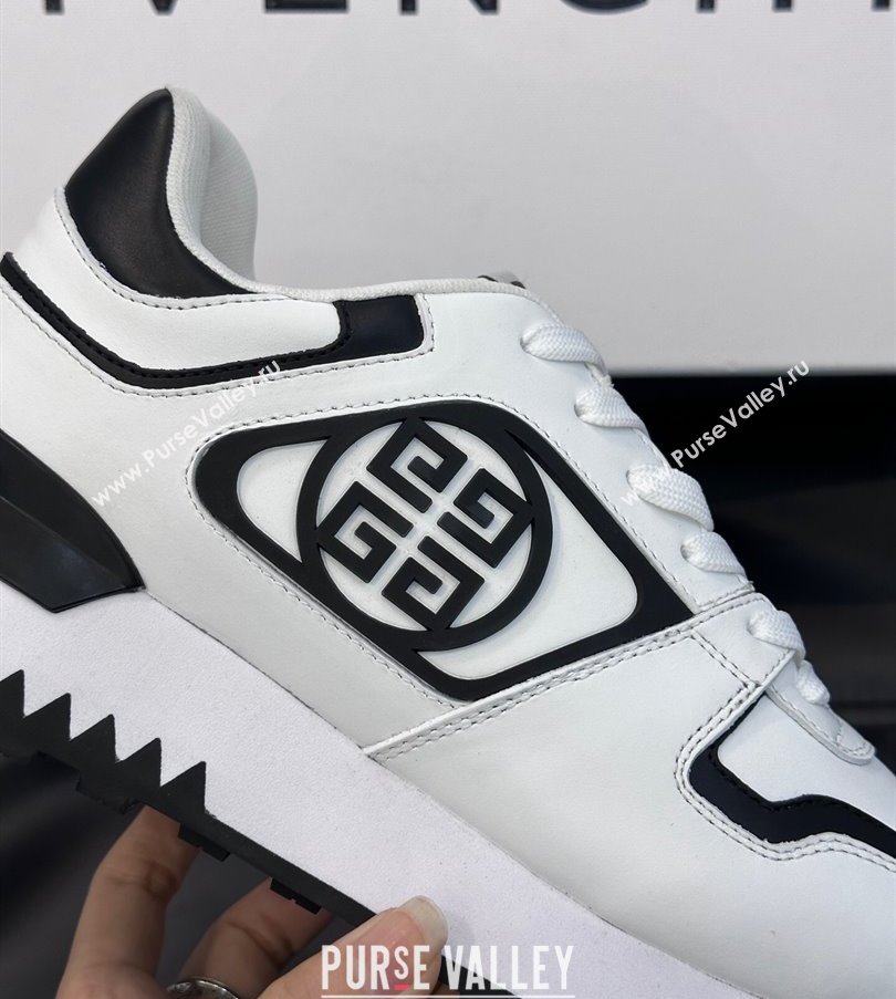 Givenchy Calfskin GIV 1 G4 Mens Sneakers White/Black 2024 (shouhe-24030906)