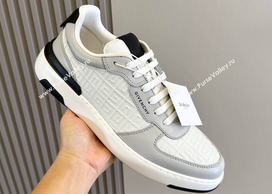 Givenchy Calfskin Wing G4 Mens Sneakers White/Gray 2024 (shouhe-24030904)