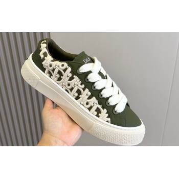 Dior B33 Women/Men Sneakers in Dark Green and Dior Oblique Jacquard 2024 (shouhe-24030961)