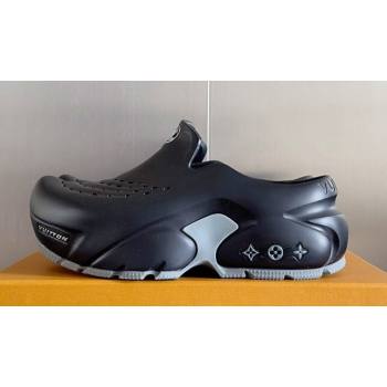 Louis Vuitton EVA rubber Mens LV Shark Clog Top Quality Black 2024 (guoran-24031208)