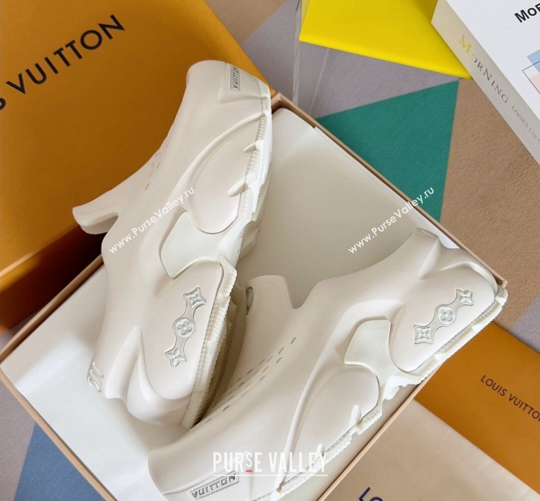 Louis Vuitton EVA rubber Mens LV Shark Clog Top Quality White 2024 (guoran-24031209)