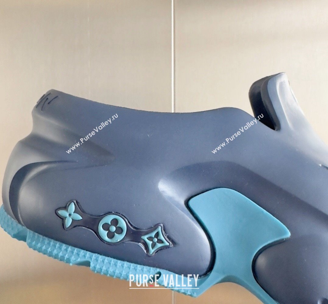 Louis Vuitton EVA rubber Mens LV Shark Clog Top Quality Blue 2024 (guoran-24031210)