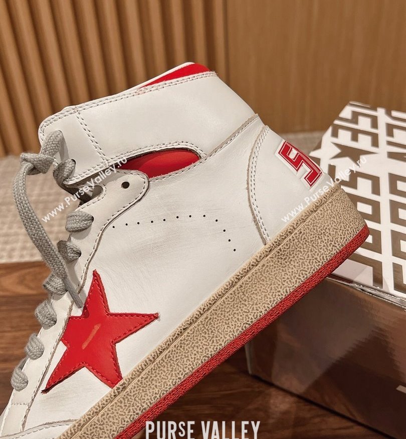 Golden Goose Deluxe Brand GGDB Sky-Star Women/Men Sneakers Beige/Red 2024 (SS-24031120)