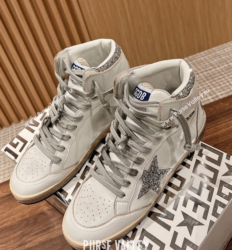 Golden Goose Deluxe Brand GGDB Sky-Star Women/Men Sneakers Beige/Silver 2024 (SS-24031122)