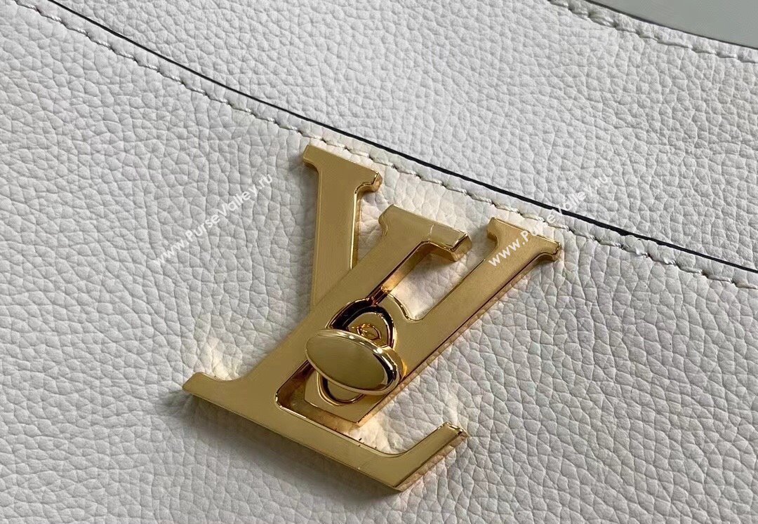 Louis Vuitton Grained calf leather Lock and Walk Bag M24638 Quartz 2024 (kiki-24031904)