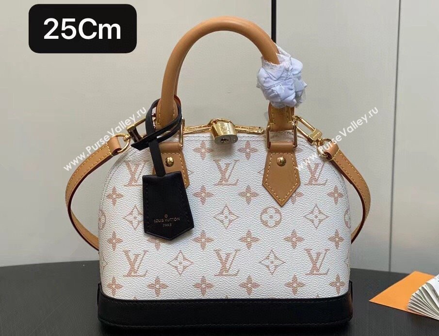 Louis Vuitton Monogram Canvas Alma BB Bag M46922 White 2024 (kiki-24031905)