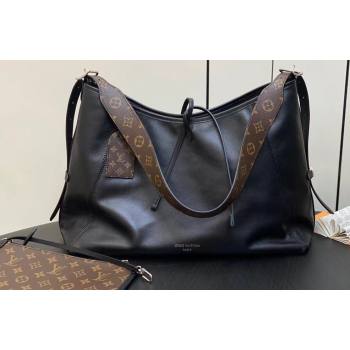 Louis Vuitton Lambskin CarryAll Dark MM Bag M25143 Black 2024 (kiki-24031908)