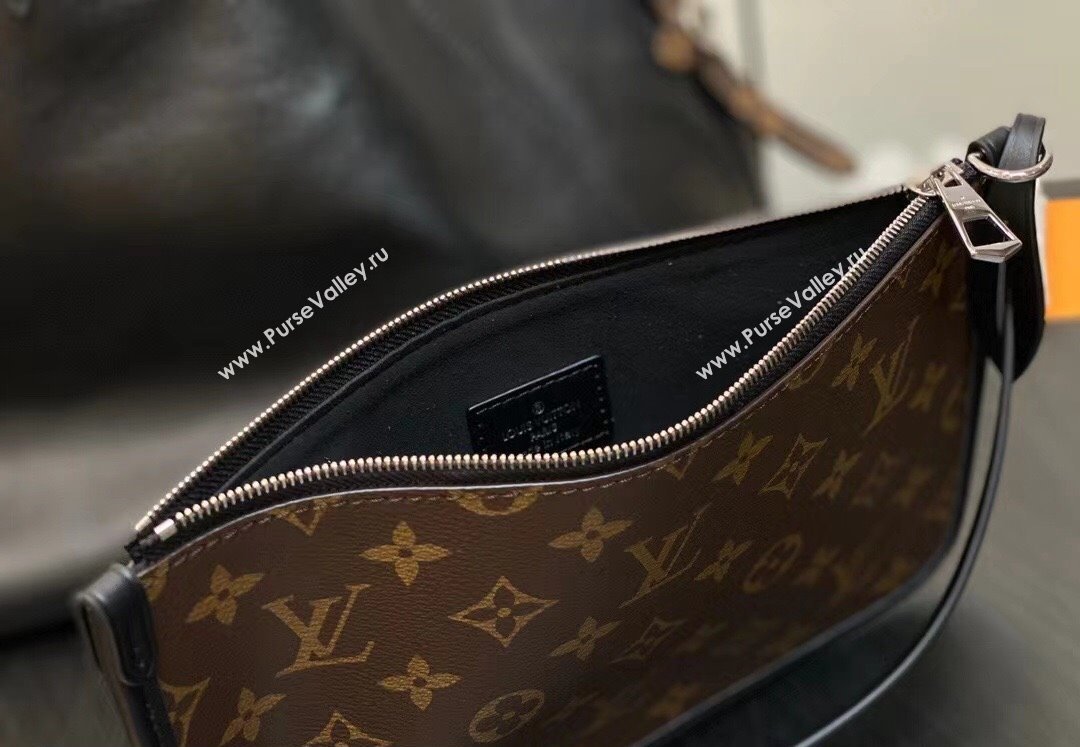 Louis Vuitton Lambskin CarryAll Dark MM Bag M25143 Black 2024 (kiki-24031908)