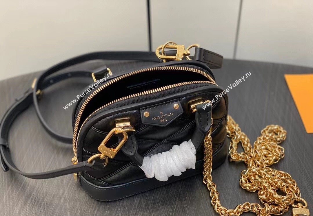 Louis Vuitton Lambskin Nano Alma Bag M83048 Black 2024 (kiki-24031910)