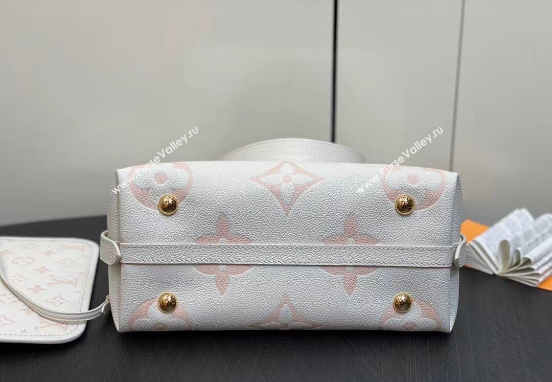 Louis Vuitton BICOLOR Monogram Empreinte CarryAll PM Bag M24141 Pink 2024 (kiki-24031917)