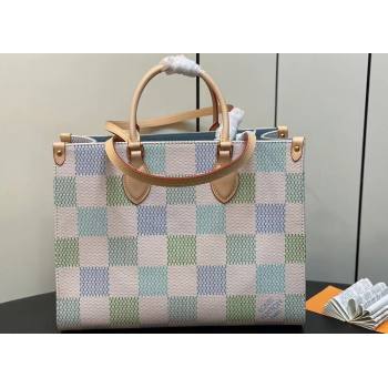 Louis Vuitton Damier Giant canvas OnTheGo MM Bag N40518 Pistachio 2024 (kiki-24031918)