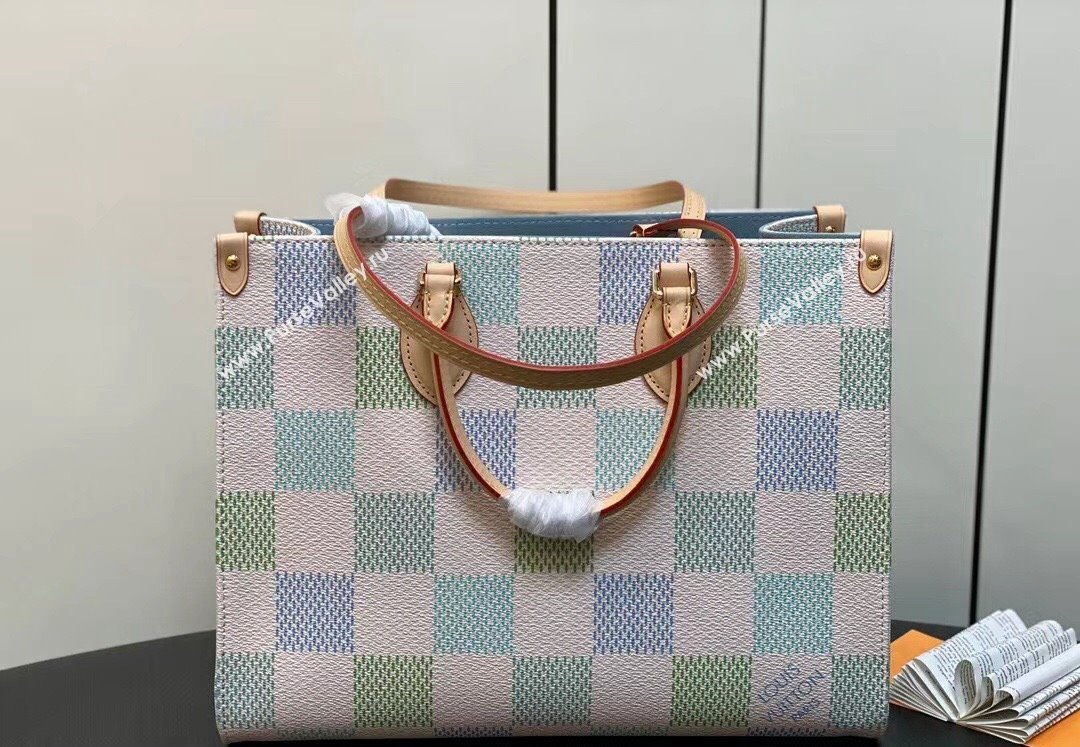 Louis Vuitton Damier Giant canvas OnTheGo MM Bag N40518 Pistachio 2024 (kiki-24031918)