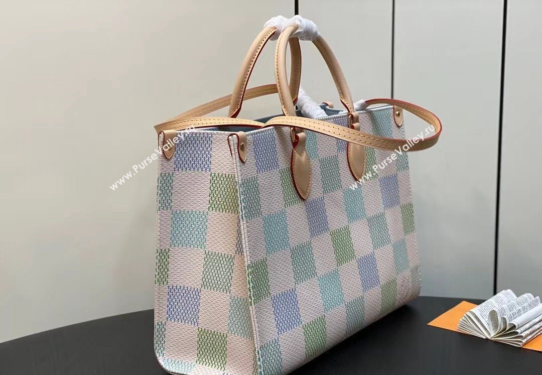 Louis Vuitton Damier Giant canvas OnTheGo MM Bag N40518 Pistachio 2024 (kiki-24031918)