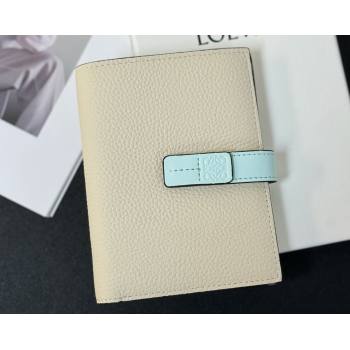 Loewe Medium vertical wallet in soft grained calfskin Creamy (hongyun-24032020)