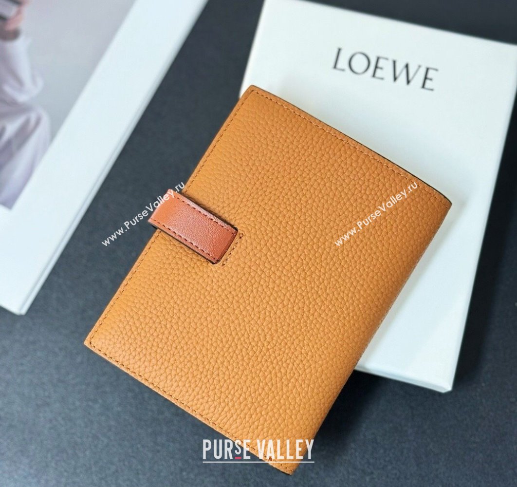 Loewe Medium vertical wallet in soft grained calfskin Khaki (hongyun-24032018)