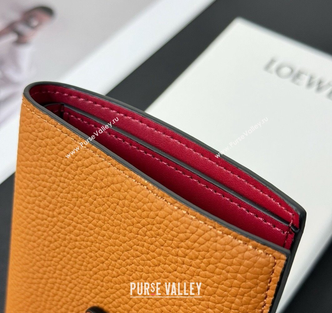 Loewe Medium vertical wallet in soft grained calfskin Khaki (hongyun-24032018)