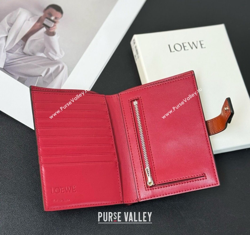 Loewe Medium vertical wallet in soft grained calfskin Khaki (hongyun-24032018)