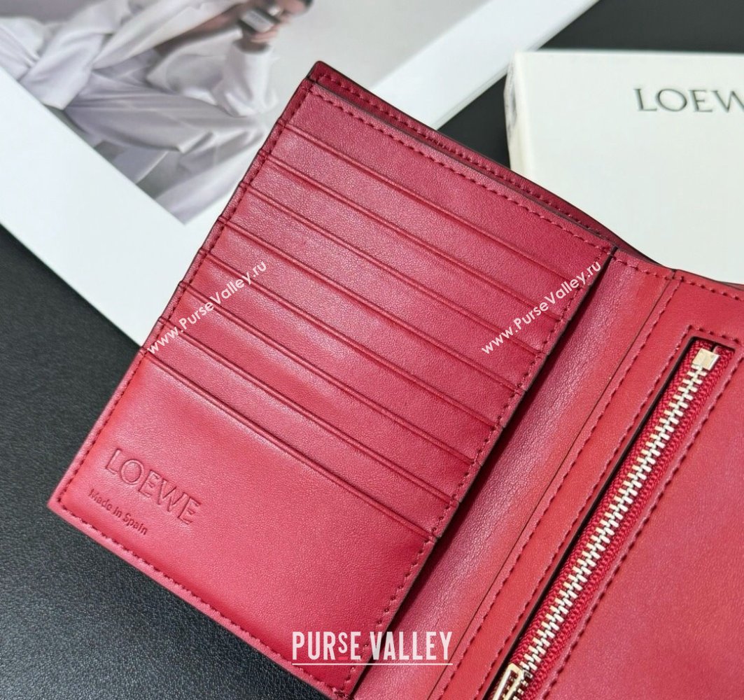 Loewe Medium vertical wallet in soft grained calfskin Khaki (hongyun-24032018)