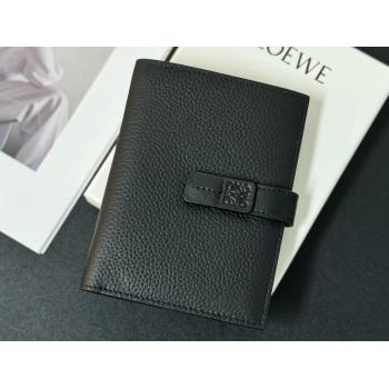 Loewe Medium vertical wallet in soft grained calfskin Black (hongyun-24032017)