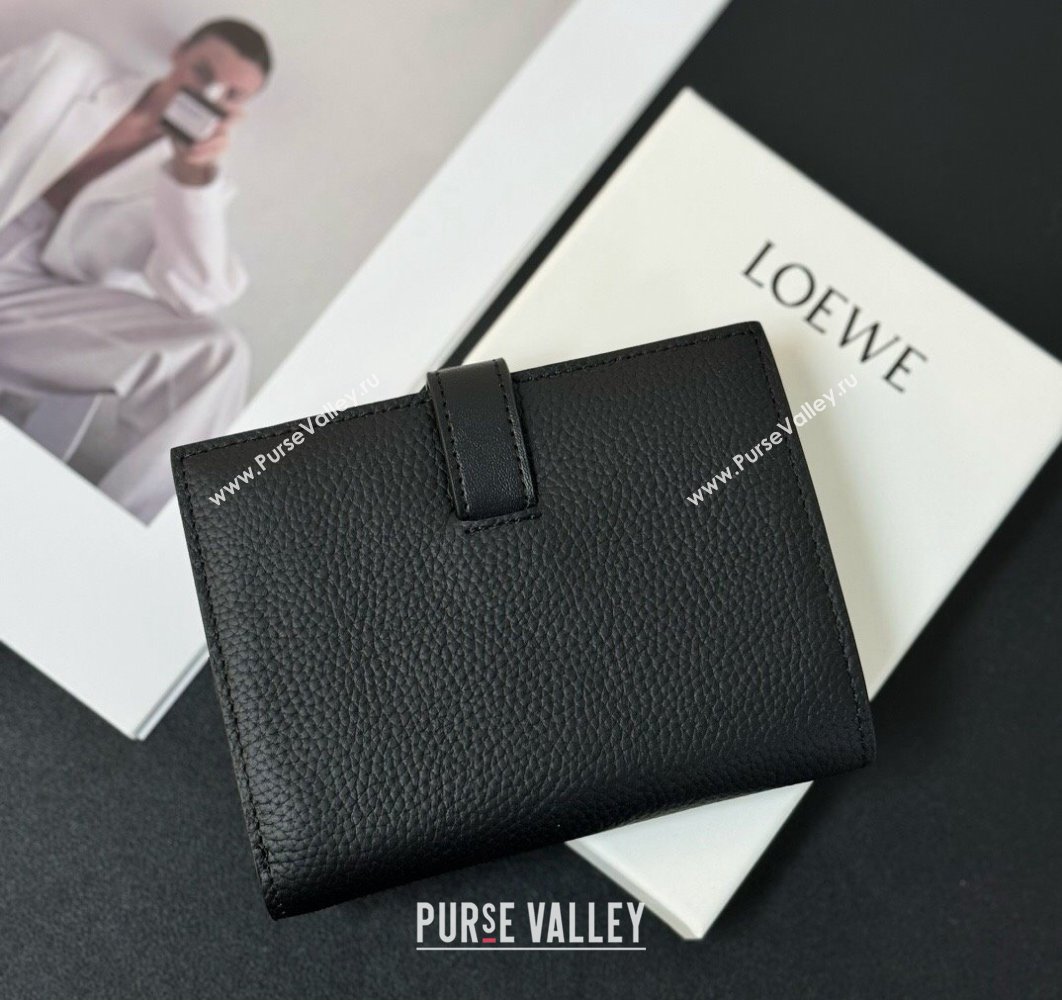 Loewe Medium vertical wallet in soft grained calfskin Black (hongyun-24032017)