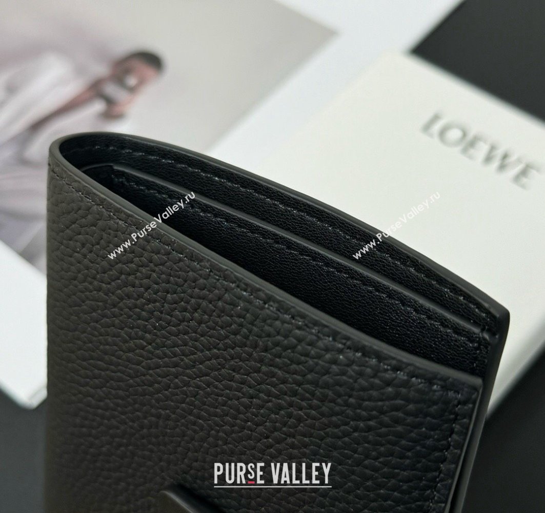 Loewe Medium vertical wallet in soft grained calfskin Black (hongyun-24032017)