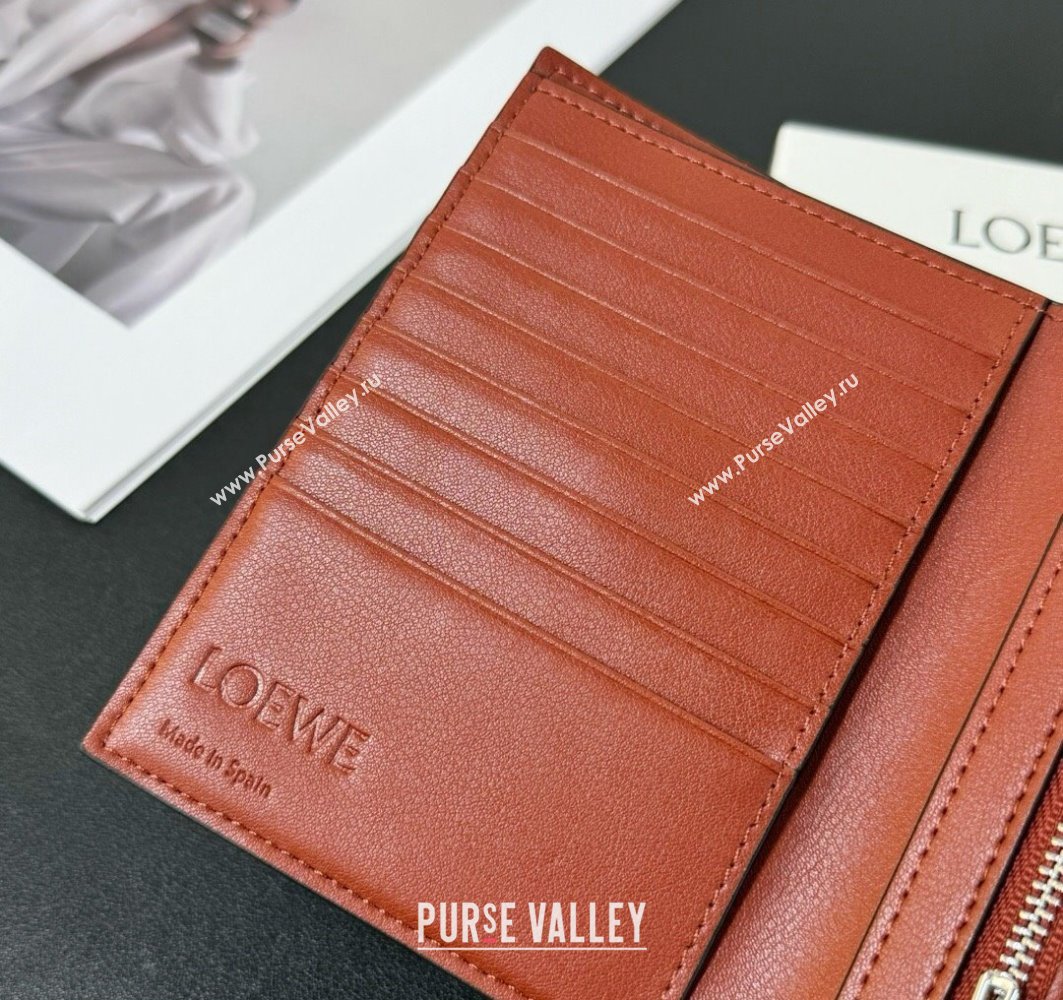 Loewe Medium vertical wallet in soft grained calfskin Blue (hongyun-24032021)