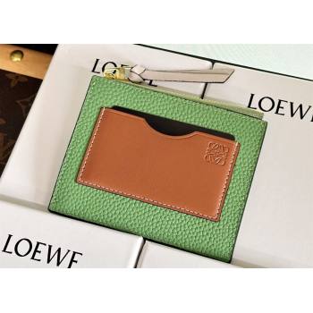 Loewe Large coin cardholder in soft grained calfskin Green (hongyun-24032028)