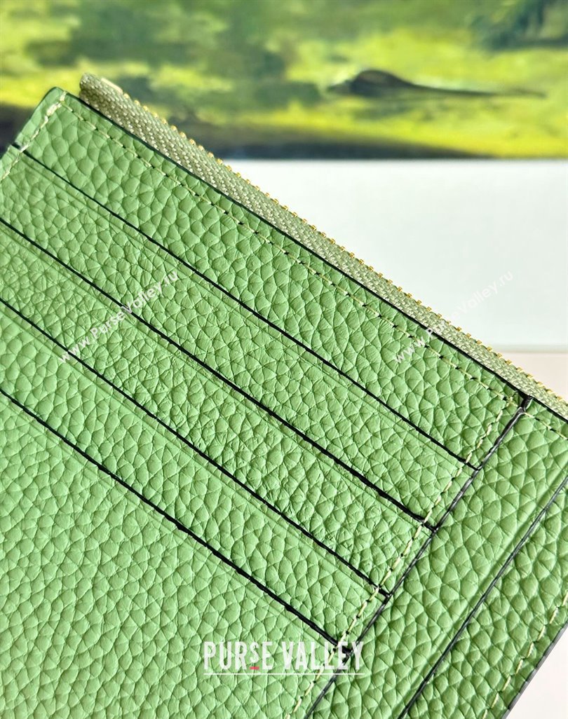 Loewe Large coin cardholder in soft grained calfskin Green (hongyun-24032028)